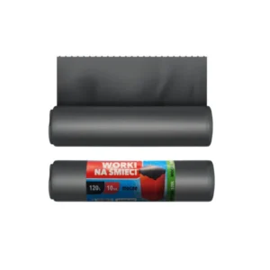 Worki na śmieci 120L – mocne, grube i wytrzymałe, rolka 10 sztuk