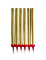 Fontanna tortowa 18 cm – świeca urodzinowa,  złote iskry, bezwonna (6 szt.)